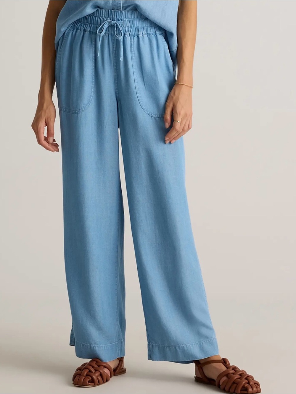 Quince Pull On Tencel Chambray Pants